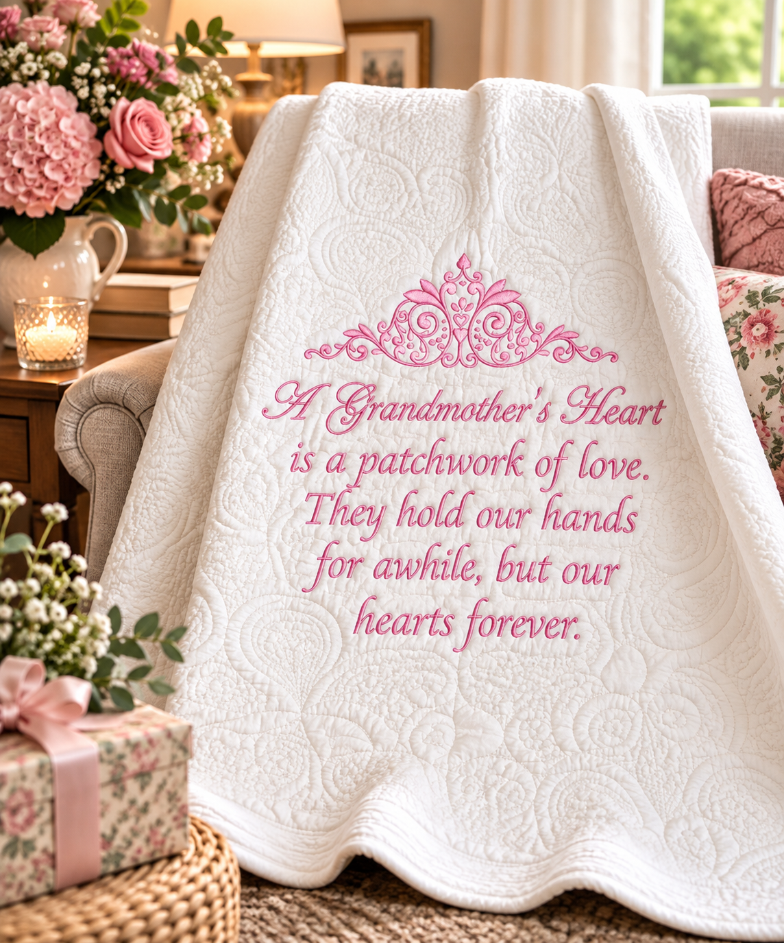 A Grandmother's Heart Embroidered Heart