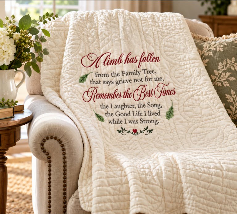 A Limb Has Fallen Personalized Sympathy Throw