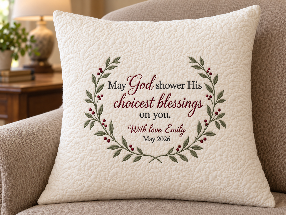 Choicest Blessings — Personalized Embroidered Quilted Throw