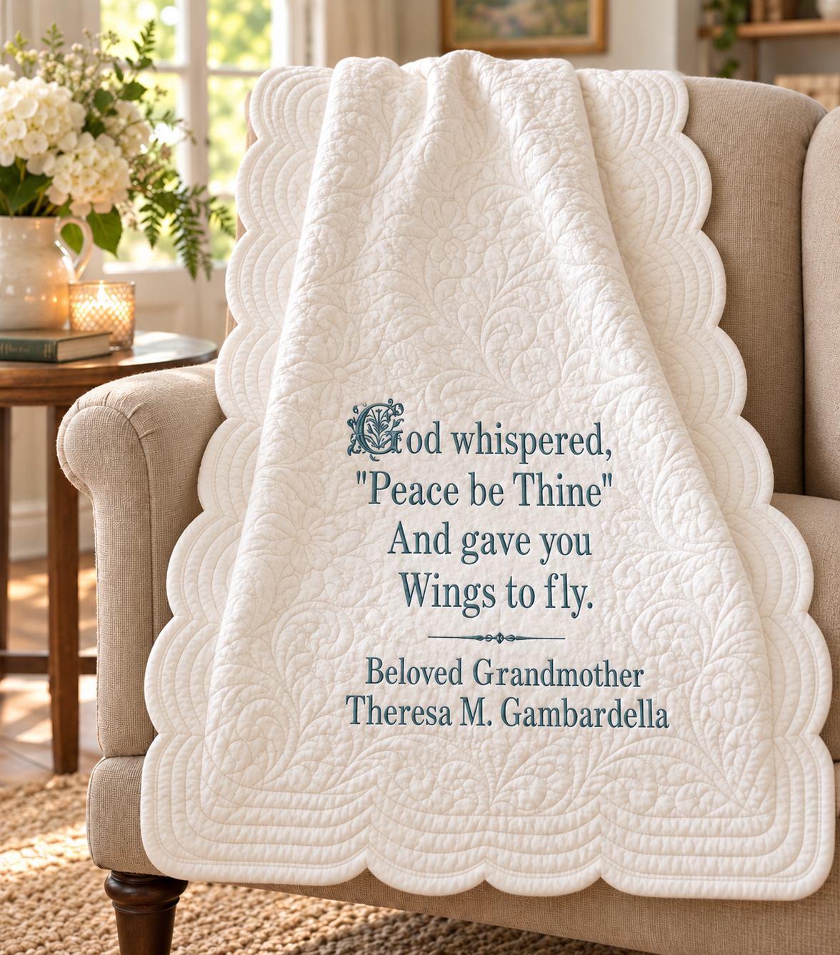 God Whispered Sympathy Throw