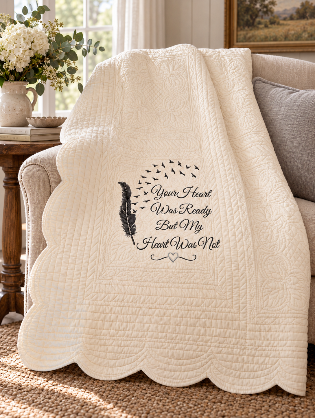 Your Heart Was Ready Personalized Sympathy Throw