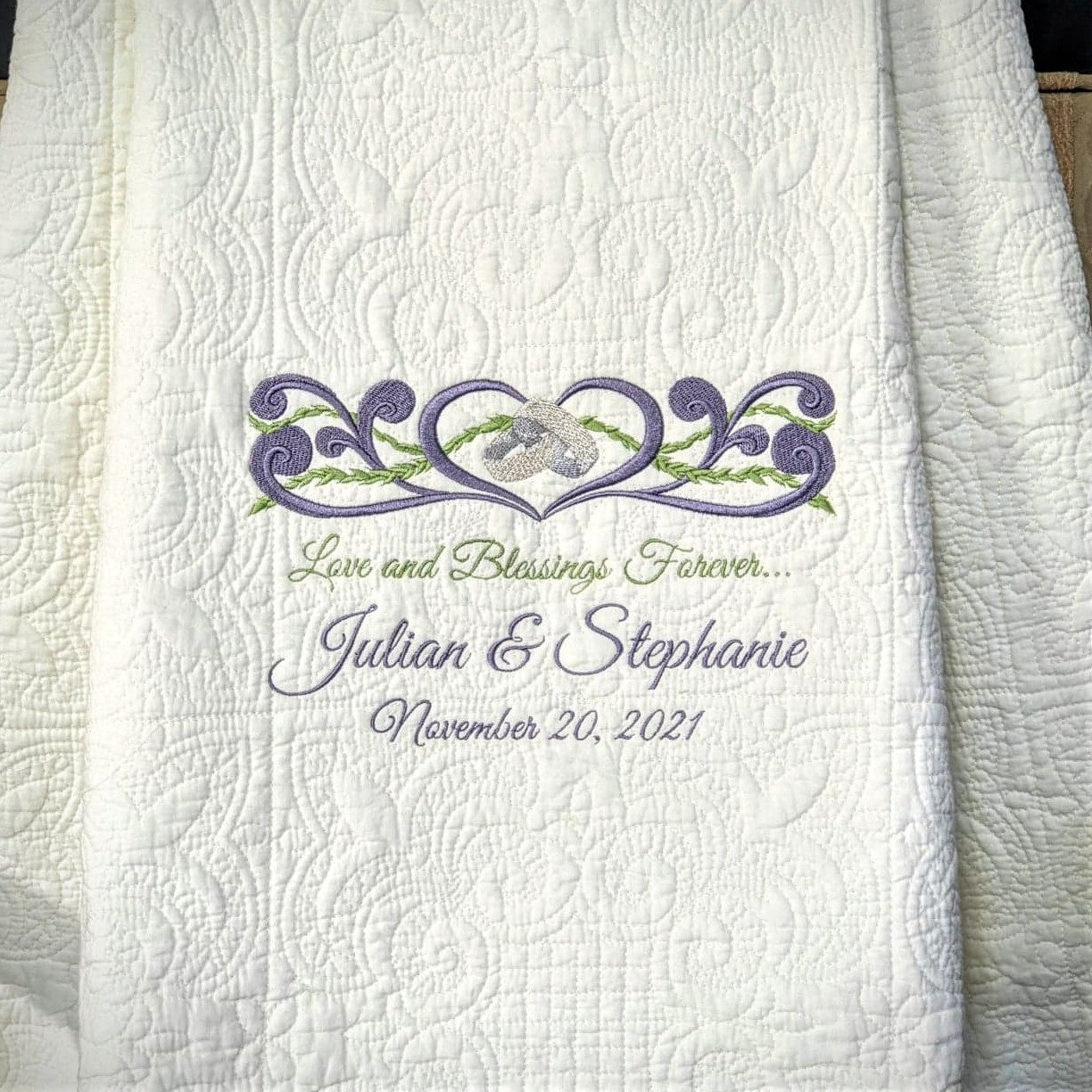 Silver Wedding Bands Throw