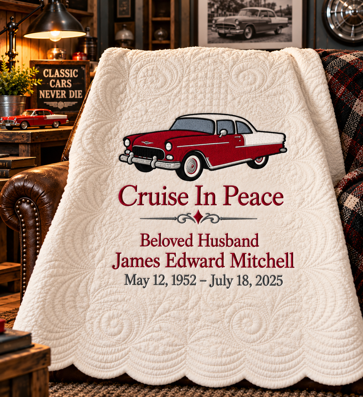 ’55 Chevy — Personalized Classic Car Throw