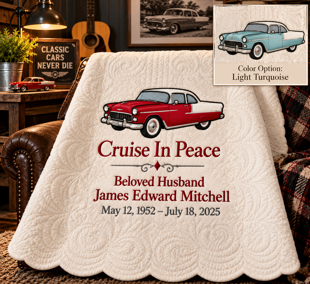 ’55 Chevy — Personalized Classic Car Throw