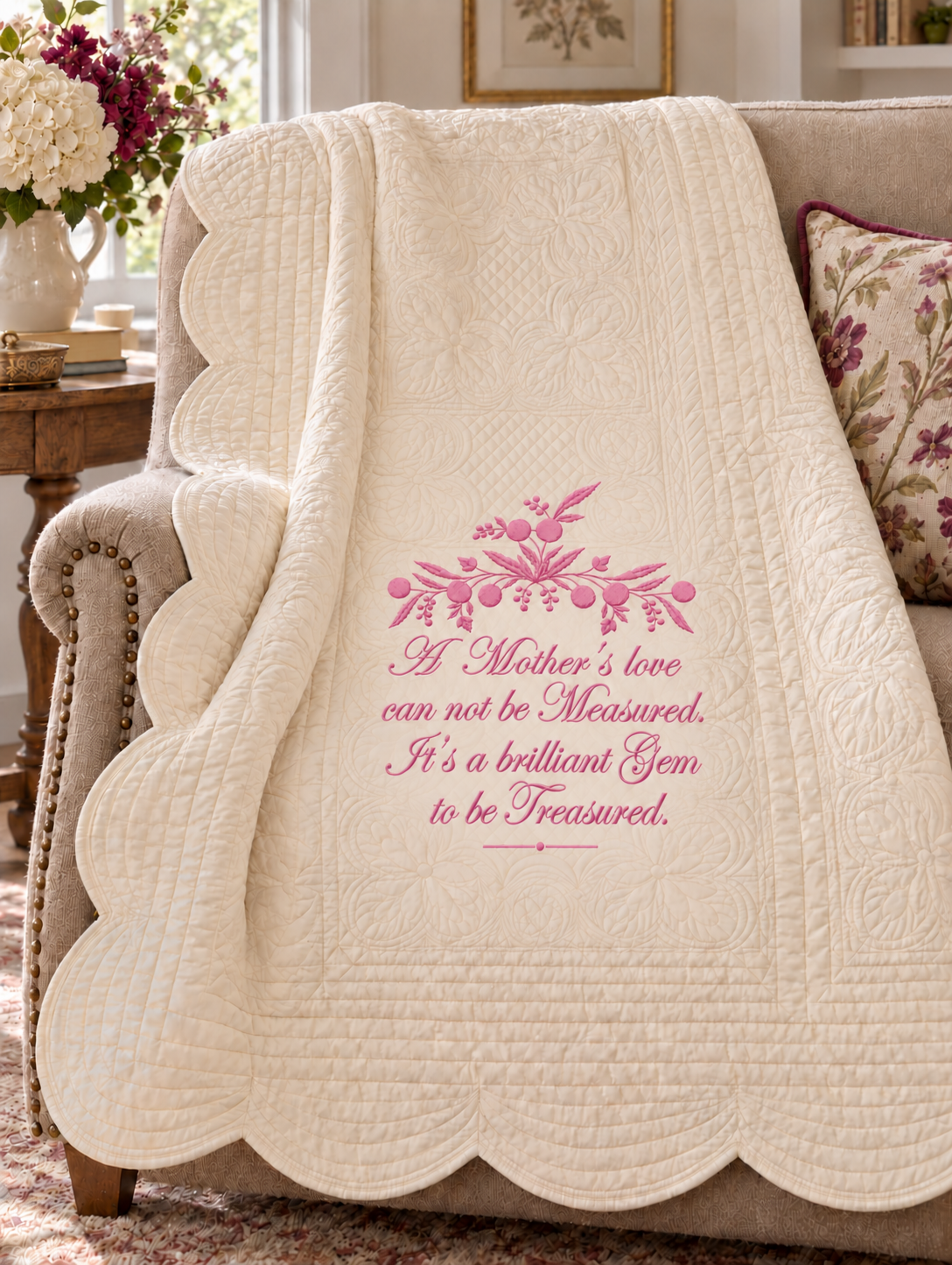 A Mother’s Love Treasured Gem Personalized Throw