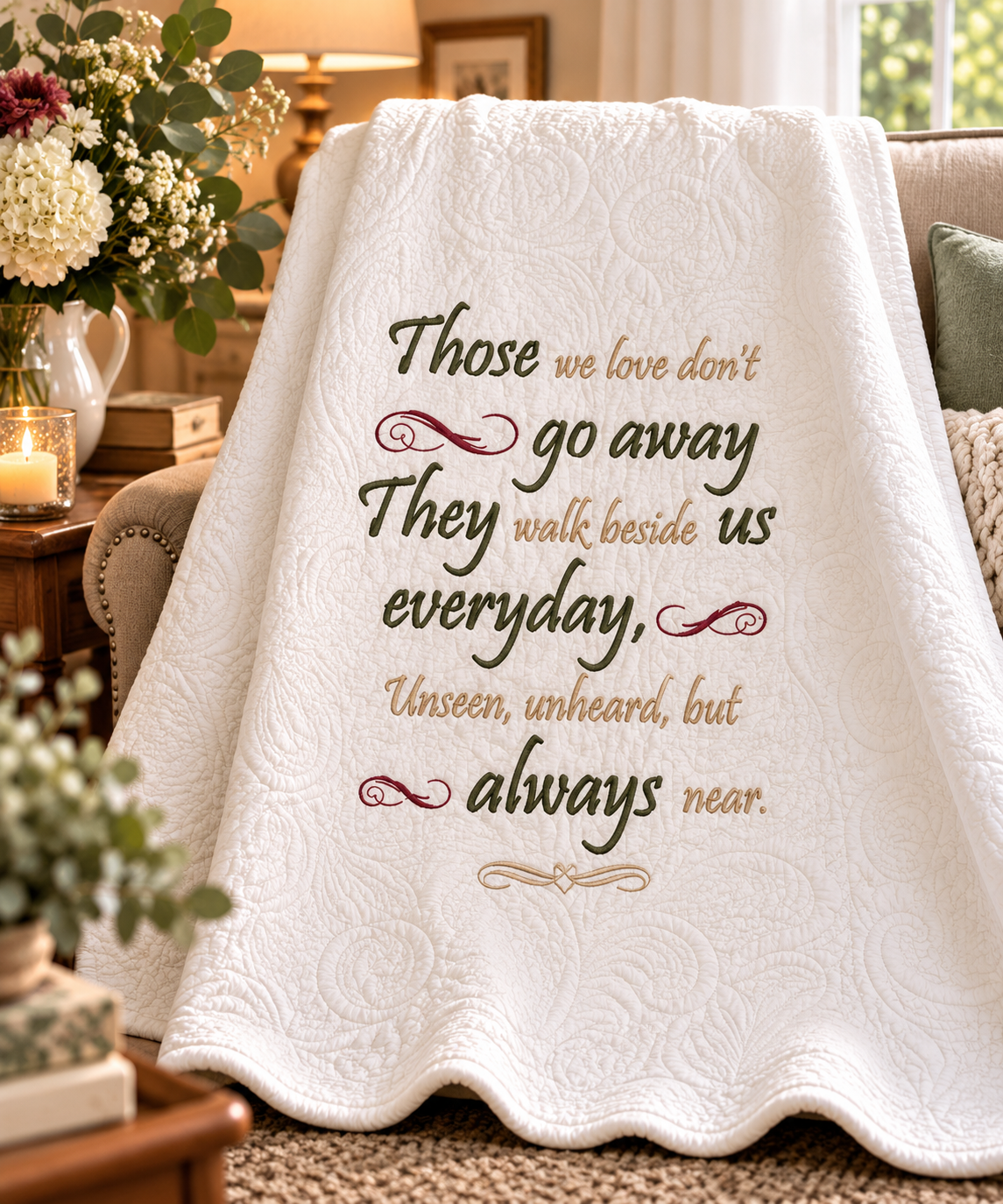 Always Near Sympathy Quilted Throw