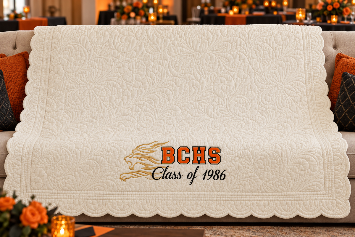 School Spirit — Personalized Class Reunion Quilted Throw