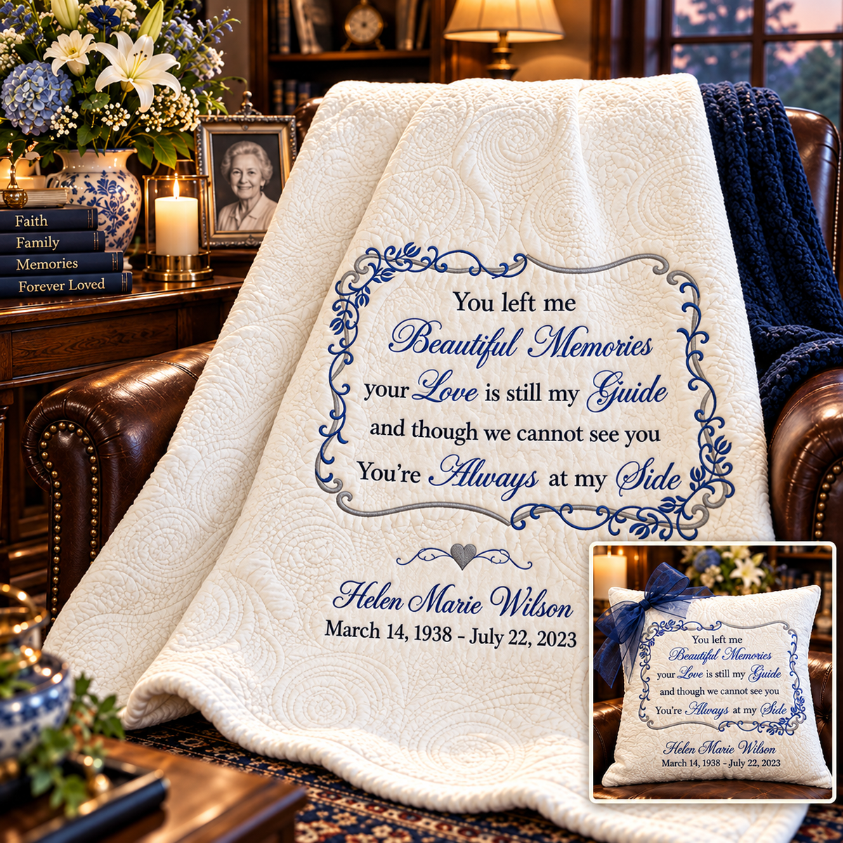 Beautiful Memories Sympathy Throw