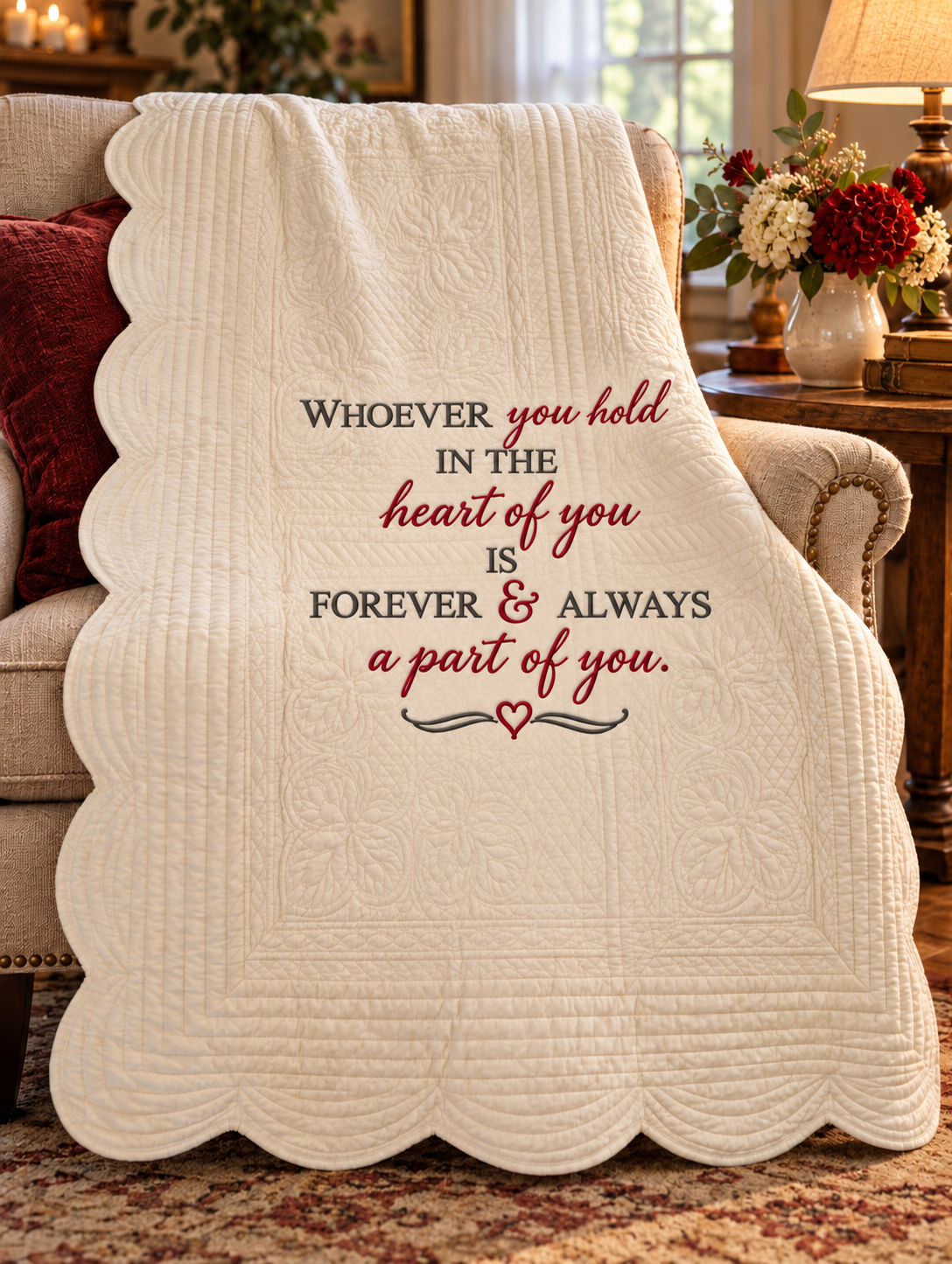 In the Heart of You Personalized Sympathy Throw