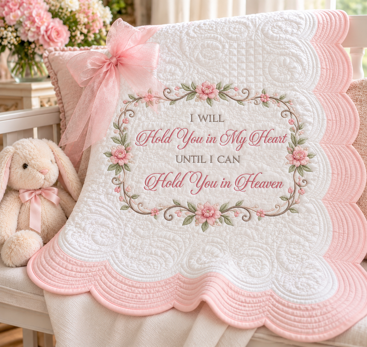 Baby Girl Memorial Throw Blanket-Personalized Sympathy Gift