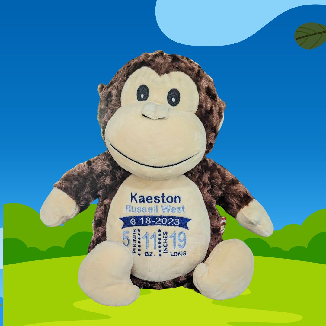 Cubbies Plush Brown Monkey - Hollyhock Designs