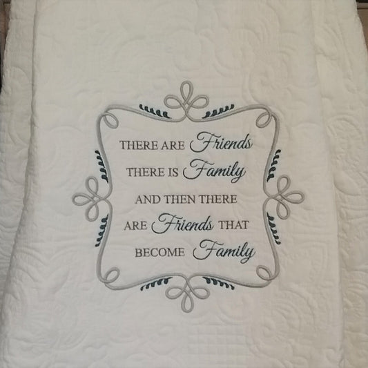Friends Become Family Throw
