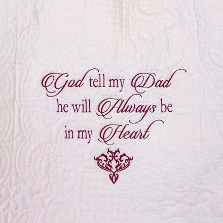 God, Tell My Dad Heart Pillow