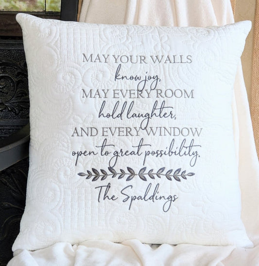 May Your Walls Pillow